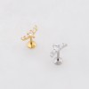 MULTI CZ DROP CROWN TIARA THREADLESS (PUSH IN) 316L SURGICAL STEEL LABRET SET